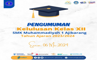 PENGUMUMAN KELULUSAN ONLINE SMK MUHAMMADIYAH 1 AJIBARANG TAHUN AJARAN 2023/2024